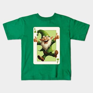 Leprechaun Shamrock Card St Paddys Day Festival Kids T-Shirt